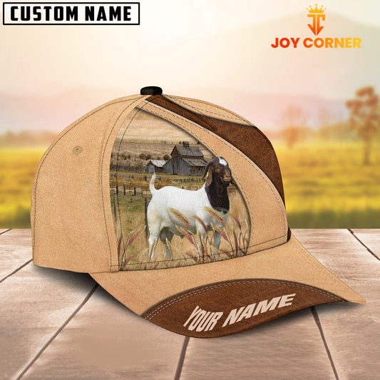 Joycorners Custom Name Boer Goat Cattle Light Brown Cap
