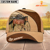 Joycorners Custom Name Horse Cattle Light Brown Cap