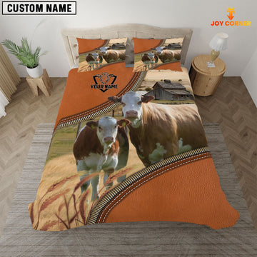 Joy Corners Simmental On The Farm Customized Name 3D Bedding Set