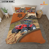 Joy Corners Red Tractor On The Farm Customized Name 3D Bedding Set