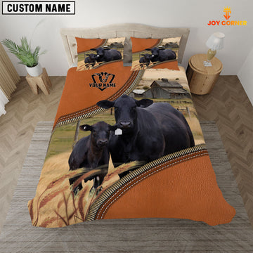 Joy Corners Black Angus On The Farm Customized Name 3D Bedding Set