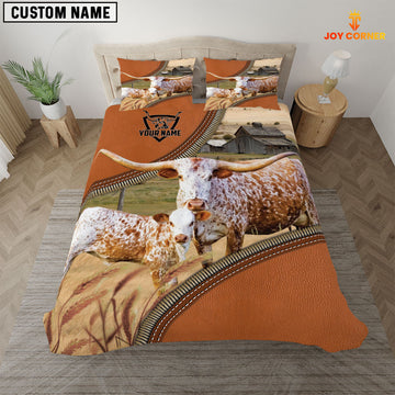 Joy Corners Texas Longhorn On The Farm Customized Name 3D Bedding Set