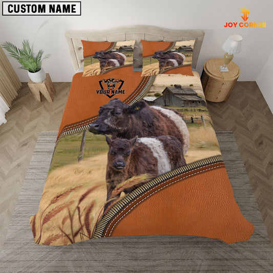 Joy Corners Belted Galloway On The Farm Customized Name 3D Bedding Set