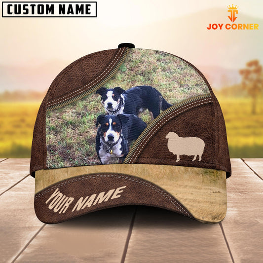 Joycorners Heading Dog On The Farm Customized Name 3D Brown Cap