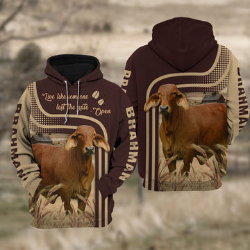 Joycorners Brahman Cattle Live Like Some One All Over Printed 3D Hoodie