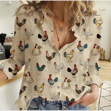 Joycorners Chickens Casual Shirt