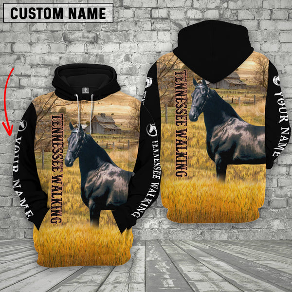 Joycorners Personalized Name Tennessee Walking Horse House On The Farm 3D Hoodie