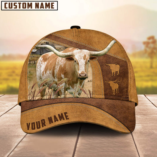 Joycorners Custom Name Texas Longhorn Cattle Cap