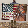 Joycorners GOD BLESS THE AMERICAN Thoroughbred HORSE 3D Printed Flag