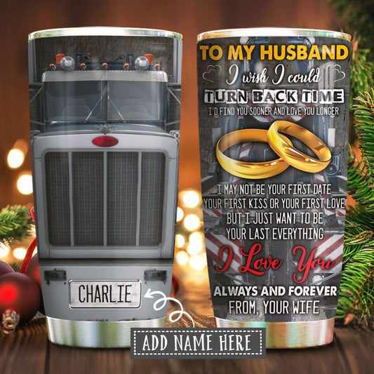 Joy corners Tow Trucker Layer To My Husband Personalized KD2 Custom Personalized Tumbler WU61825