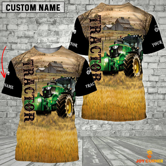 Joycorners Personalized Name Tractor On The Farm 3D Shirt