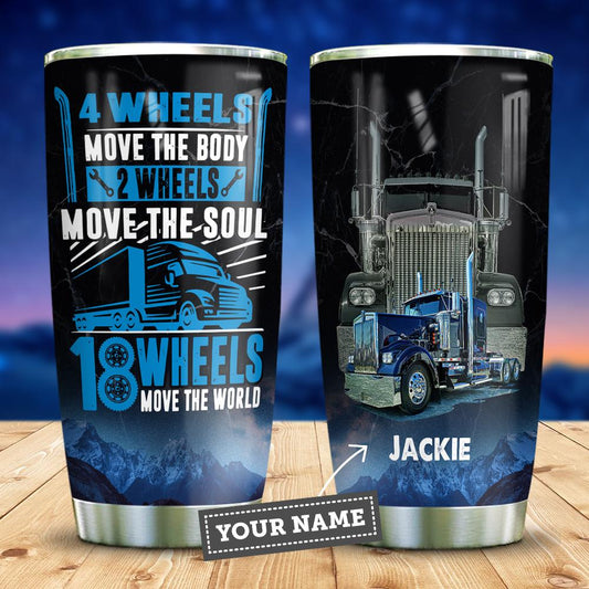 Joycorners Trucker Move The World Personalized KD2 Custom Personalized Tumbler JA18971