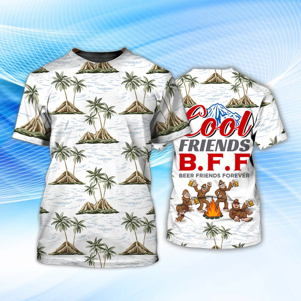 Joycorners Cool Friends B.F.F Beer Friends Forever All Over Printed 3D Shirts