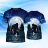 Joycorners Bigfoot In Moon Night All Over Printed 3D Shirts