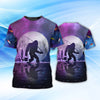 Joycorners Bigfoots Fishing In Galaxy Moon Night All Over Printed 3D Shirts