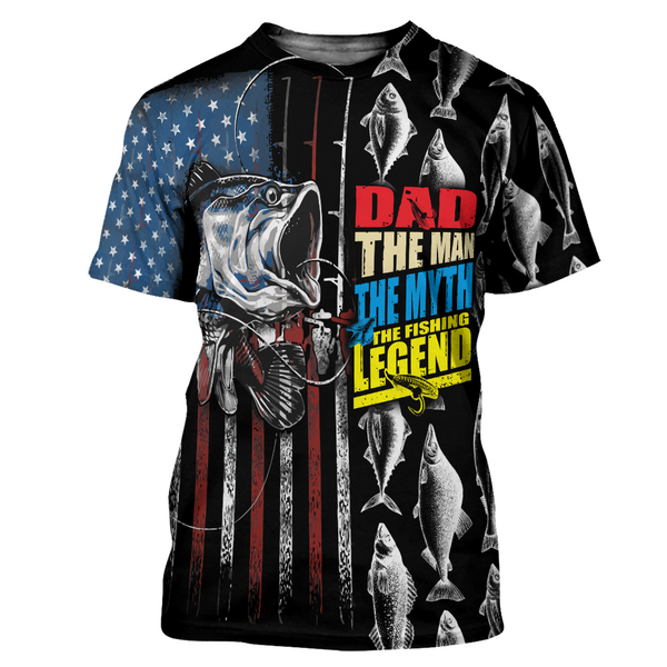 Joycorners Dad The Man The Myth The Fishing Legend All Over Printed 3D Shirts