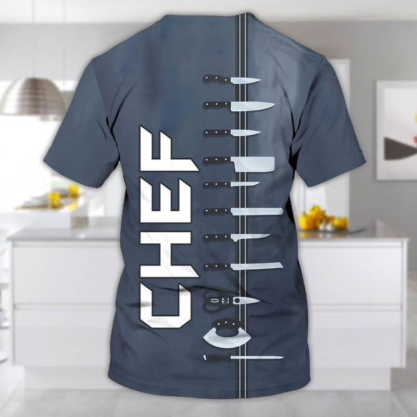 CHEF - Personalized Name 3D GR All Over Printed Shirt