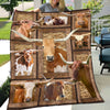 JoyCorners TX Longhorn In Farm All Printed 3D Blanket