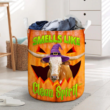Joycorners Halloween Tx-Longhorn Cattle Pumpkin Laundry Basket