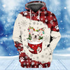 Joycorners White French Bulldog In Snow Pocket Merry Christmas Unisex Hoodie