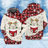 Joycorners WHITE Toy Poodle In Snow Pocket Merry Christmas Unisex Hoodie