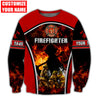 Joycorners Personalized Name Firefighters Come To The Rescue In Red Flame All Over Printed 3D Shirts