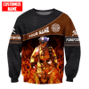 Joycorners Personalized Brave Firefighter Rescue In Fire All Over Printed 3D Shirts