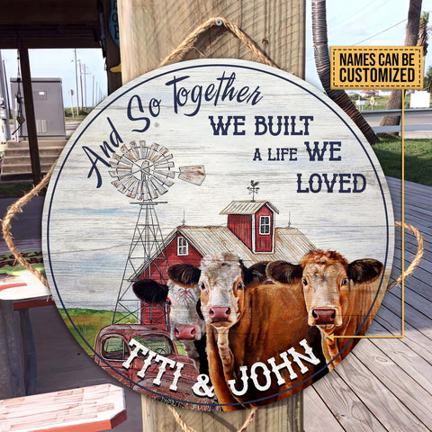 Joycorners Personalized GUERNSEY And so together we built a life we loved Wooden Sign