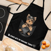 Joycorners Yorkshire Terrier In The Pocket Black 2 All Over Printed 3D Apron