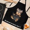 Joycorners Yorkshire Terrier In The Pocket Black All Over Printed 3D Apron