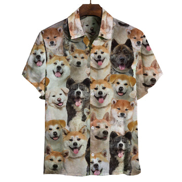 Joycorners You Will Have A Bunch Of Akita Inus All Over Printed 3D Hawaiian shirt