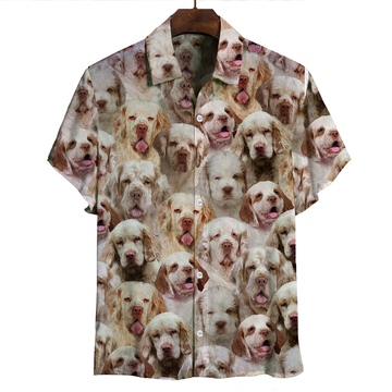 Joycorners You Will Have A Bunch Of Clumber Spaniels All Over Printed 3D Hawaiian shirt