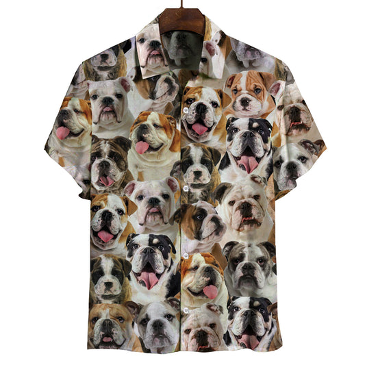 Joycorners You Will Have A Bunch Of English Bulldogs  All Over Printed 3D Hawaiian shirt