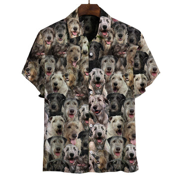 Joycorners You Will Have A Bunch Of Irish Wolfhounds All Over Printed 3D Hawaiian shirt