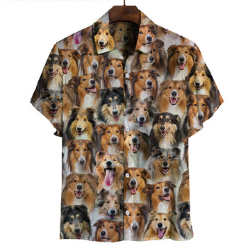 Joycorners You Will Have A Bunch Of Rough Collies All Over Printed 3D Hawaiian shirt