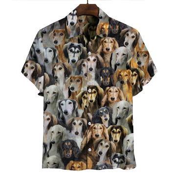 Joycorners You Will Have A Bunch Of Salukies All Over Printed 3D Hawaiian shirt