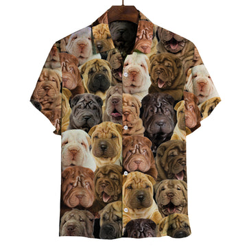 Joycorners You Will Have A Bunch Of Shar Peis All Over Printed 3D Hawaiian shirt