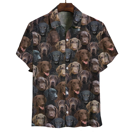 Joycorners You Will Have A Bunch Of Curly Coated Retrievers All Over Printed 3D Hawaiian shirt