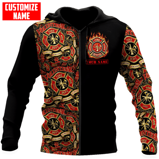 Joycorners Personalized Name Firefighters Fire Honor Courage Rescue All Over Printed 3D Shirts
