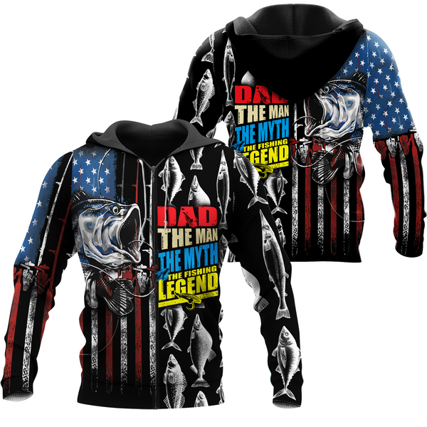 Joycorners Dad The Man The Myth The Fishing Legend All Over Printed 3D Shirts