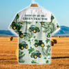 Joycorners Tractors Green Hibiscus All Over Printed 3D Hawaiian Shirt