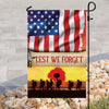 Joycorners Lest We Forget. Remember Memorial Day Veterans Day Flag All Over Printed Flag