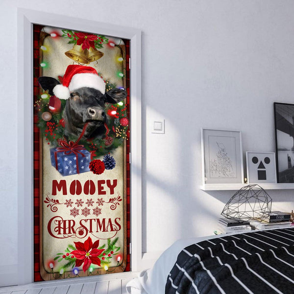 Joycorners Mooey Christmas Cattle Farm Door Cover