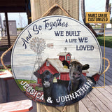 Joycorners Personalized Black Angus And so together we built a life we loved Wooden Sign