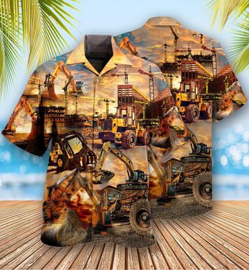 Joycorners Tractors All Over Printed 3D Hawaiian Shirt