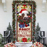 Joycorners Farm Cattle Mooey Christmas Door Cover