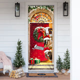 Joycorners Christmas With My Herd Goat Cattle Farmer Door Cover