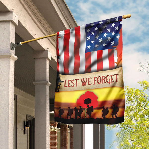Joycorners Lest We Forget. Remember Memorial Day Veterans Day Flag All Over Printed Flag