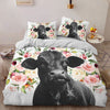 Black Angus Floral Bedding Set