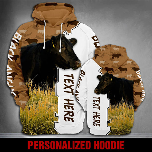 Joycorners Personalized name Black Angus Camo All Printed 3D Shirt